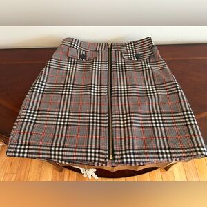 Oley Plaid Women's Skirt with Zipper Detail
